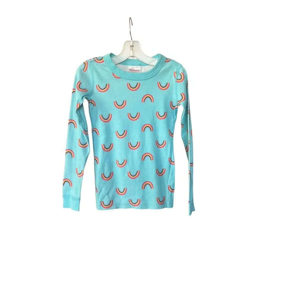 Hanna Andersson Girls Rainbow 2 Piece PJ Pajama Set Long Sleeve Size 8 Organic
